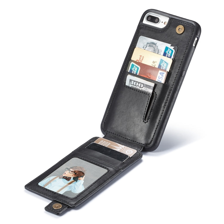 For iPhone 8 Plus & 7 Plus Retro PU Leather Texture Vertical Flip Protective Leather Case with Card Slots & Wallet & Photo Frame