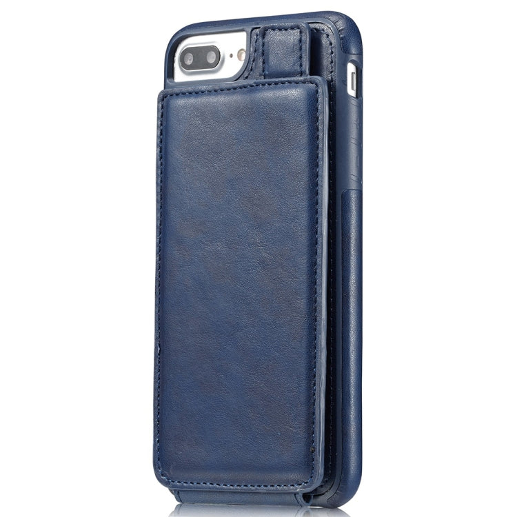 For iPhone 8 Plus & 7 Plus Retro PU Leather Texture Vertical Flip Protective Leather Case with Card Slots & Wallet & Photo Frame