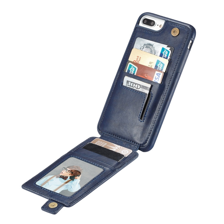 For iPhone 8 Plus & 7 Plus Retro PU Leather Texture Vertical Flip Protective Leather Case with Card Slots & Wallet & Photo Frame