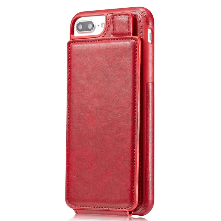 For iPhone 8 Plus & 7 Plus Retro PU Leather Texture Vertical Flip Protective Leather Case with Card Slots & Wallet & Photo Frame
