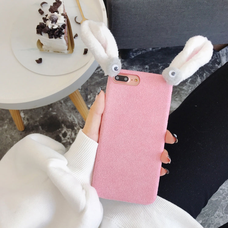 For iPhone 8 Plus & 7 Plus Cute Plush Rabbit Ear Style Protective Back Case