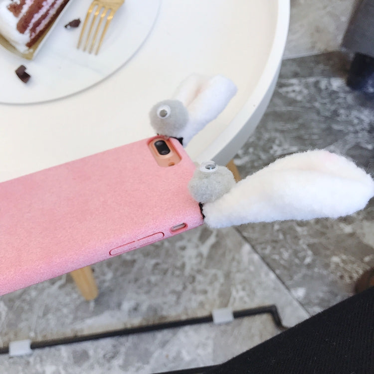 For iPhone 8 Plus & 7 Plus Cute Plush Rabbit Ear Style Protective Back Case