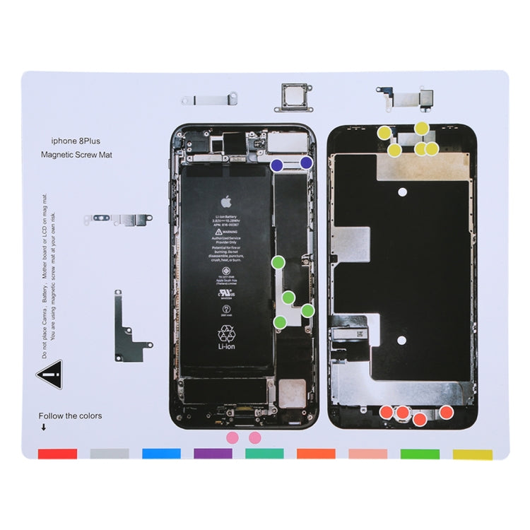Magnetic Screws Mat For iPhone 8 Plus , Size: 25cm x 20cm