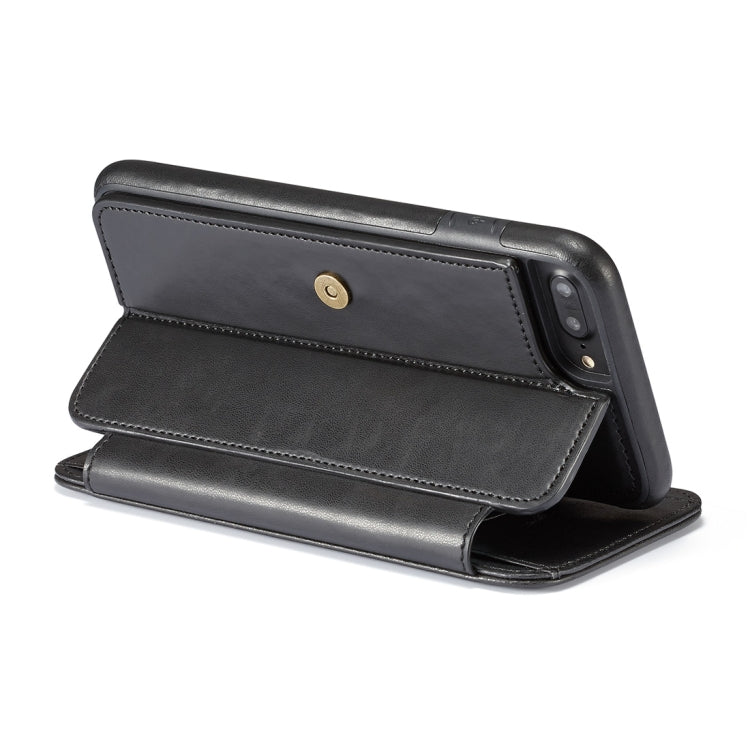 For iPhone 8 Plus & 7 Plus Detachable Retro PU Leather Texture Horizontal Flip Protective Leather Case with Card Slots & Holder & Wallet & Photo Frame