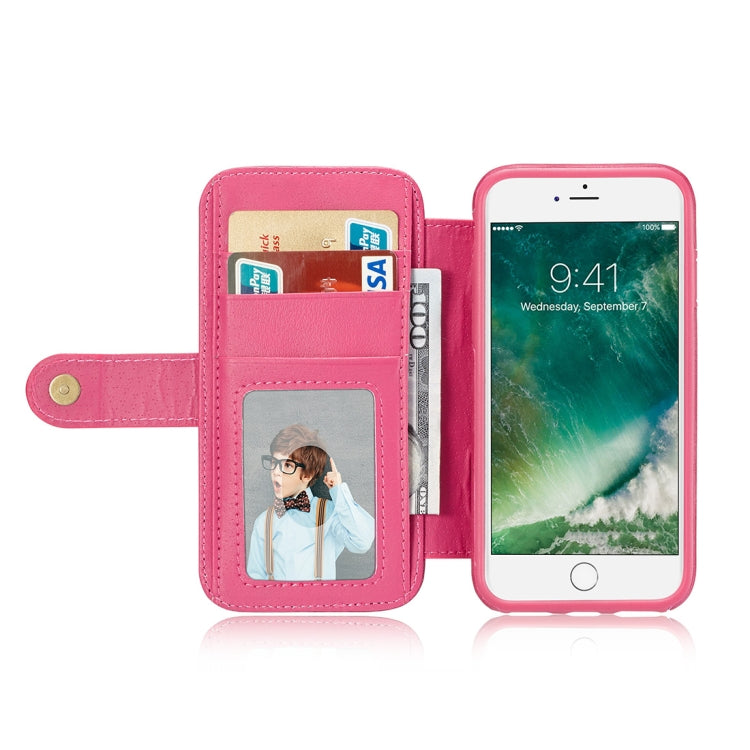 For iPhone 8 Plus & 7 Plus Detachable Retro PU Leather Texture Horizontal Flip Protective Leather Case with Card Slots & Holder & Wallet & Photo Frame