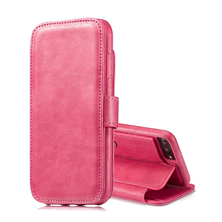 For iPhone 8 Plus & 7 Plus Detachable Retro PU Leather Texture Horizontal Flip Protective Leather Case with Card Slots & Holder & Wallet & Photo Frame