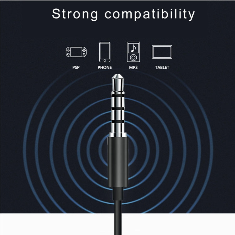 528 Bass Stereo Sound In-ear Wire Control Earphone with Mic, For iPhone, Samsung, Huawei, Xiaomi, HTC and Other Smartphones