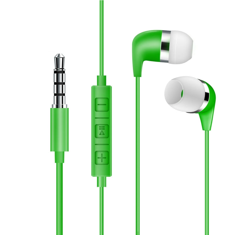 528 Bass Stereo Sound In-ear Wire Control Earphone with Mic, For iPhone, Samsung, Huawei, Xiaomi, HTC and Other Smartphones