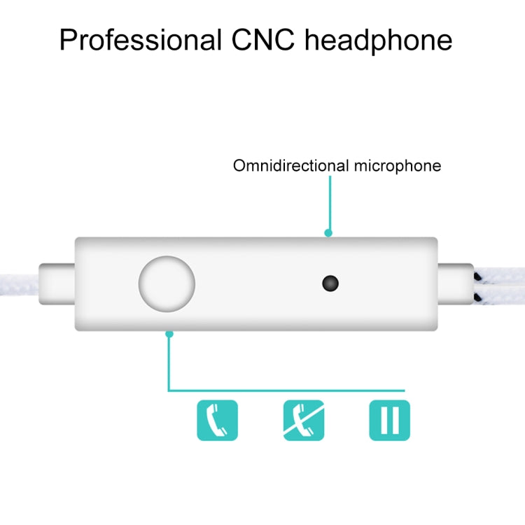 883 Bass Stereo Sound In-ear Wire Control Earphone with Mic, For iPhone, Samsung, Huawei, Xiaomi, HTC and Other Smartphones