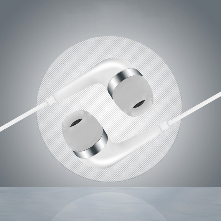 884 1.2m Bass Stereo Sound In-ear Wire Control Earphone with Mic, For iPhone, Samsung, Huawei, Xiaomi, HTC and Other Smartphones(White)