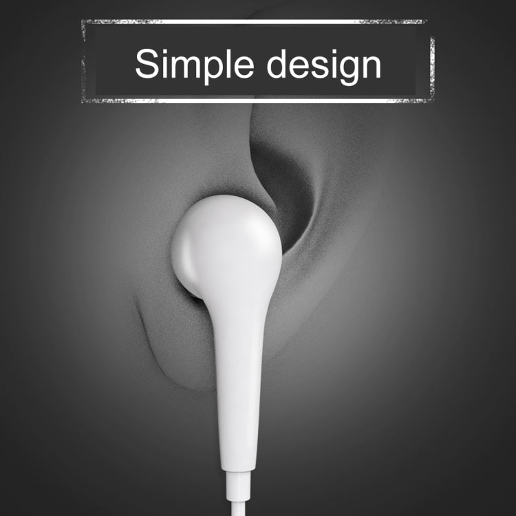 884 1.2m Bass Stereo Sound In-ear Wire Control Earphone with Mic, For iPhone, Samsung, Huawei, Xiaomi, HTC and Other Smartphones(White)