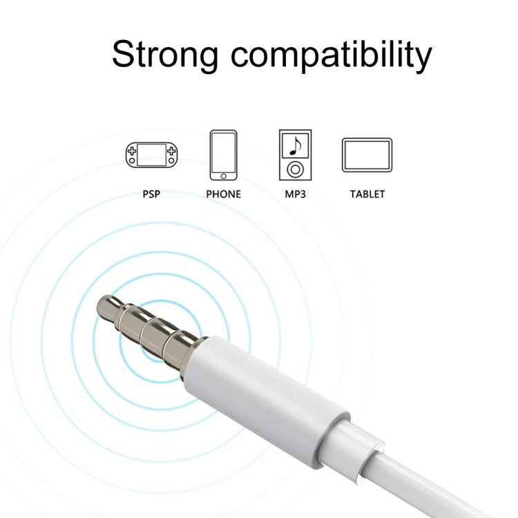 885 1.2m Bass Stereo Sound In-ear Wire Control Earphone with Mic, For iPhone, Samsung, Huawei, Xiaomi, HTC and Other Smartphones(White)