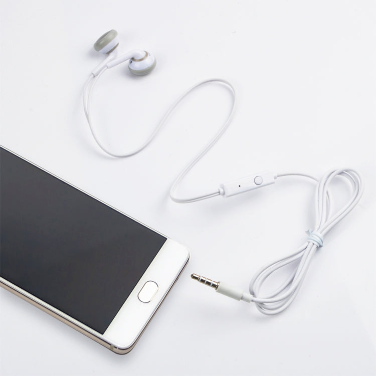 885 1.2m Bass Stereo Sound In-ear Wire Control Earphone with Mic, For iPhone, Samsung, Huawei, Xiaomi, HTC and Other Smartphones(White)