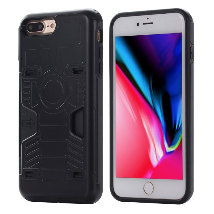 For iPhone 8 Plus & 7 Plus Boxing Champion Shock-resistant TPU + PC Combination Case with Card Slot