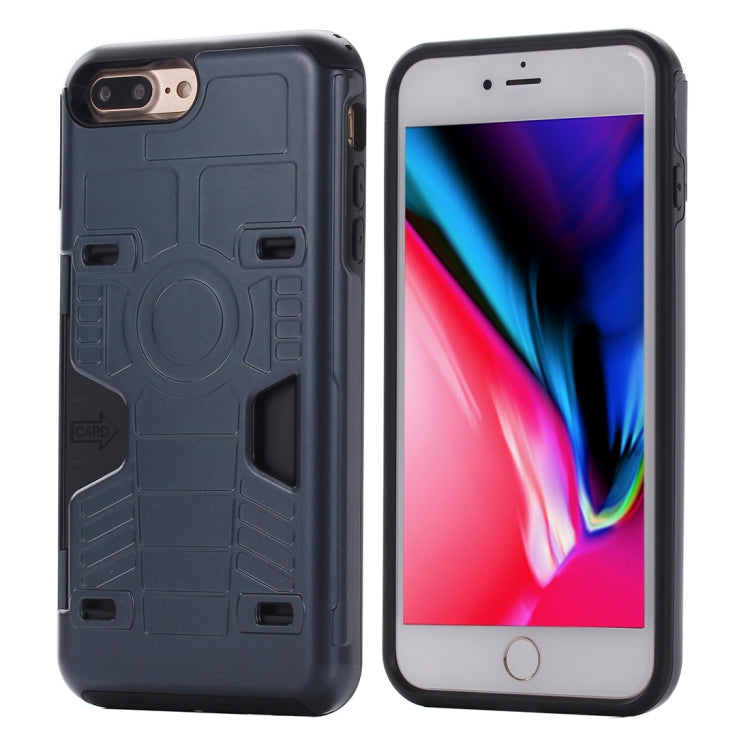 For iPhone 8 Plus & 7 Plus Boxing Champion Shock-resistant TPU + PC Combination Case with Card Slot