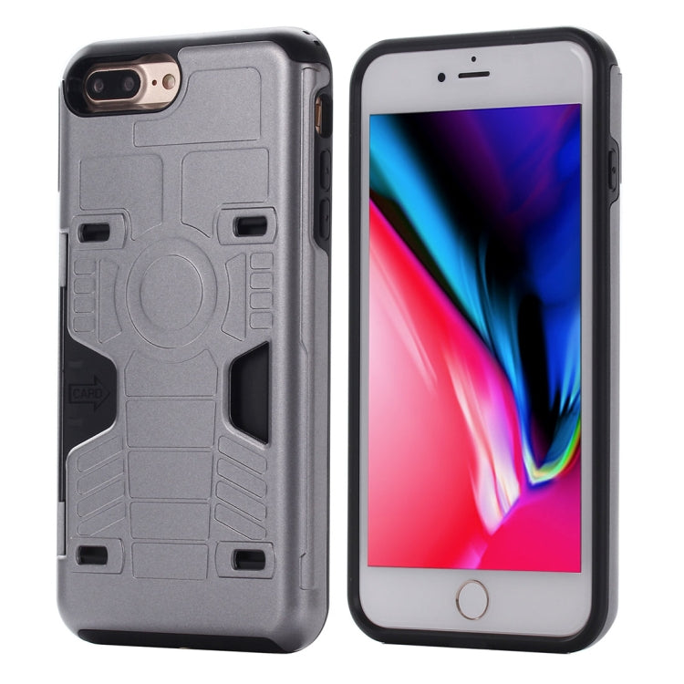 For iPhone 8 Plus & 7 Plus Boxing Champion Shock-resistant TPU + PC Combination Case with Card Slot