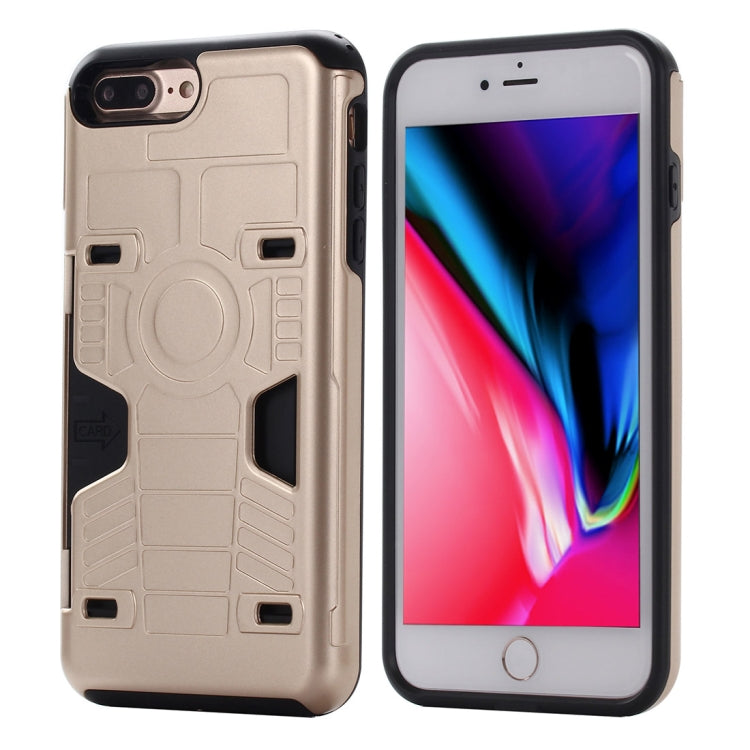 For iPhone 8 Plus & 7 Plus Boxing Champion Shock-resistant TPU + PC Combination Case with Card Slot