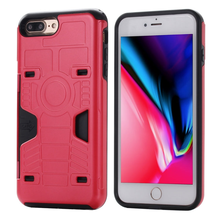 For iPhone 8 Plus & 7 Plus Boxing Champion Shock-resistant TPU + PC Combination Case with Card Slot