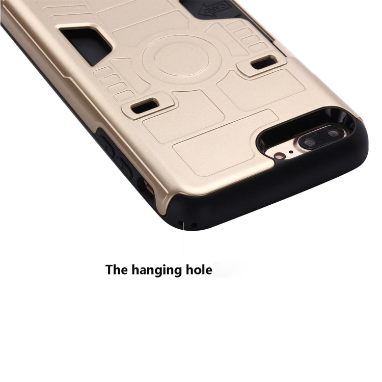 For iPhone 8 Plus & 7 Plus Boxing Champion Shock-resistant TPU + PC Combination Case with Card Slot