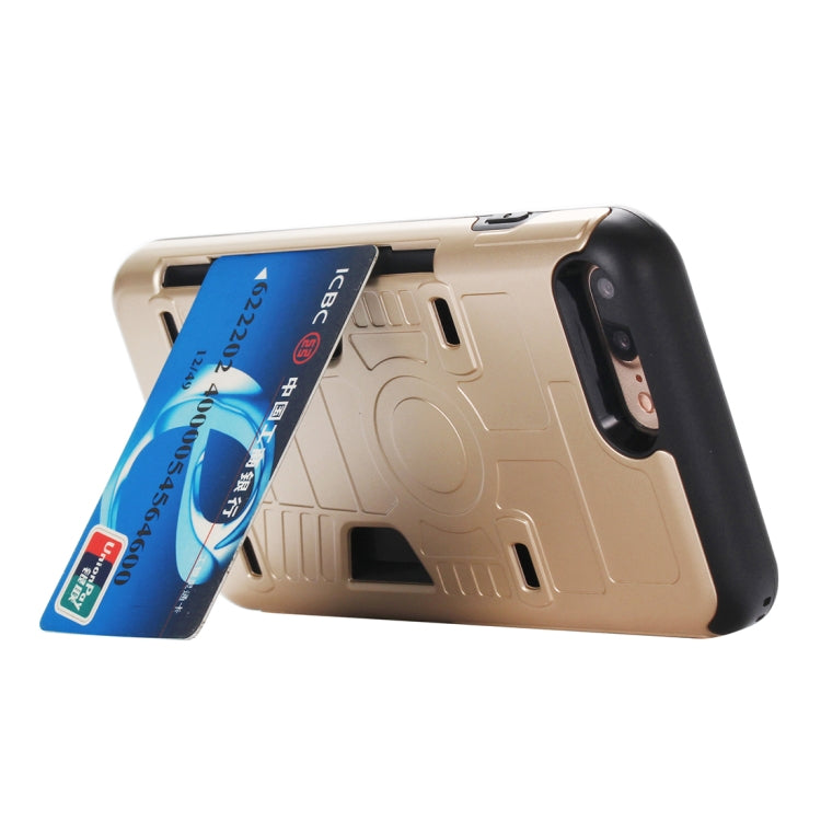 For iPhone 8 Plus & 7 Plus Boxing Champion Shock-resistant TPU + PC Combination Case with Card Slot
