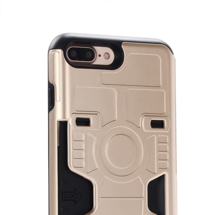 For iPhone 8 Plus & 7 Plus Boxing Champion Shock-resistant TPU + PC Combination Case with Card Slot