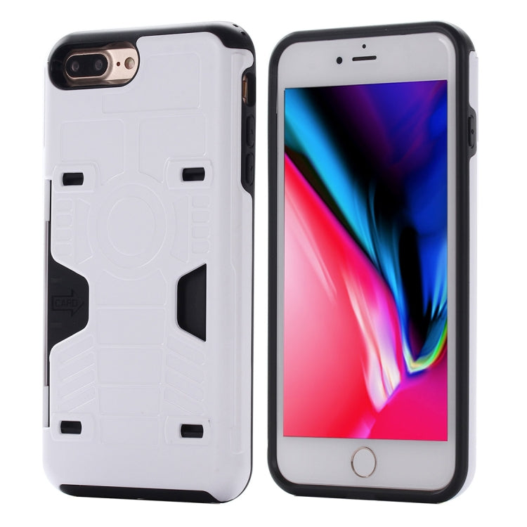 For iPhone 8 Plus & 7 Plus Boxing Champion Shock-resistant TPU + PC Combination Case with Card Slot