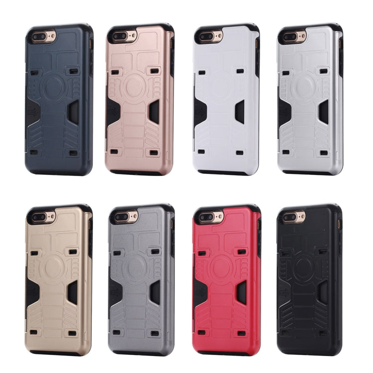 For iPhone 8 Plus & 7 Plus Boxing Champion Shock-resistant TPU + PC Combination Case with Card Slot