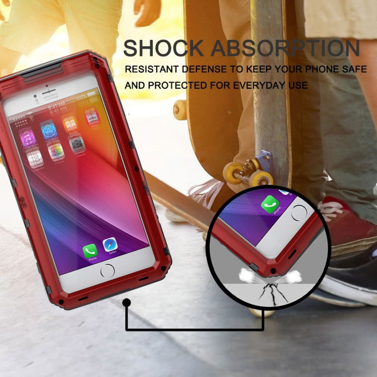 Waterproof Dustproof Shockproof Zinc Alloy + Silicone Case for iPhone 8 Plus & 7 Plus