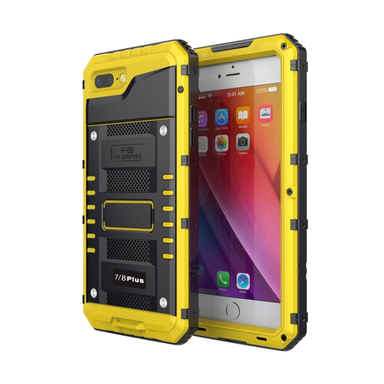 Waterproof Dustproof Shockproof Zinc Alloy + Silicone Case for iPhone 8 Plus & 7 Plus