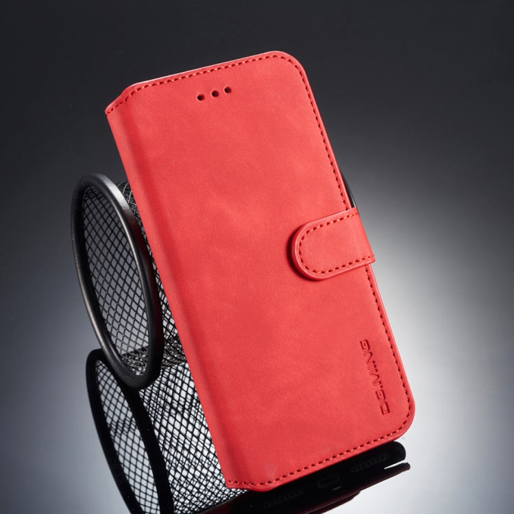 DG.MING Retro Oil Side Horizontal Flip Case for iPhone 8 Plus & 7 Plus, with Holder & Card Slots & Wallet