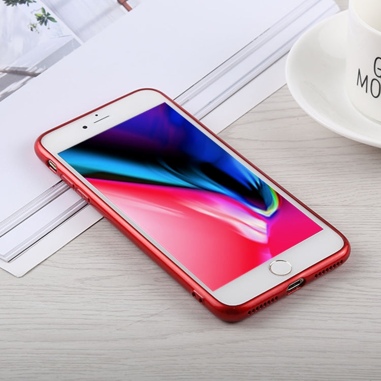 Fashion Heart Pattern Anti-scratch Gradient Color Glass Protection Case for iPhone 8 Plus & 7 Plus