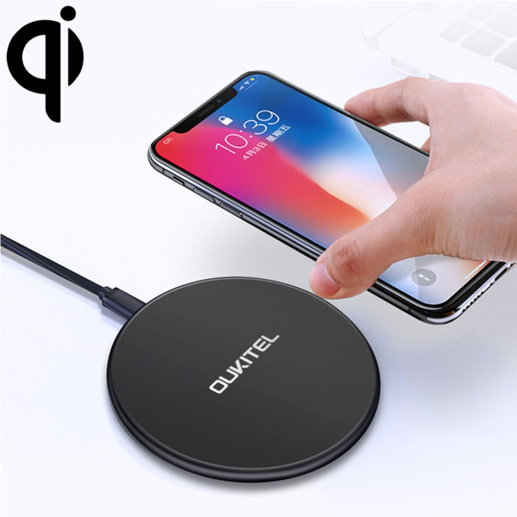 OUKITEL 10W Fast Charging Qi Wireless Charger Pad with Indicator Light, For iPhone, Galaxy, Huawei, Xiaomi, LG, HTC and Other QI Standard Smart Phones