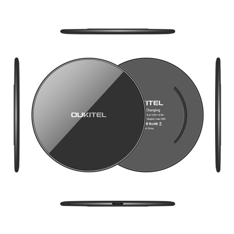 OUKITEL 10W Fast Charging Qi Wireless Charger Pad with Indicator Light, For iPhone, Galaxy, Huawei, Xiaomi, LG, HTC and Other QI Standard Smart Phones