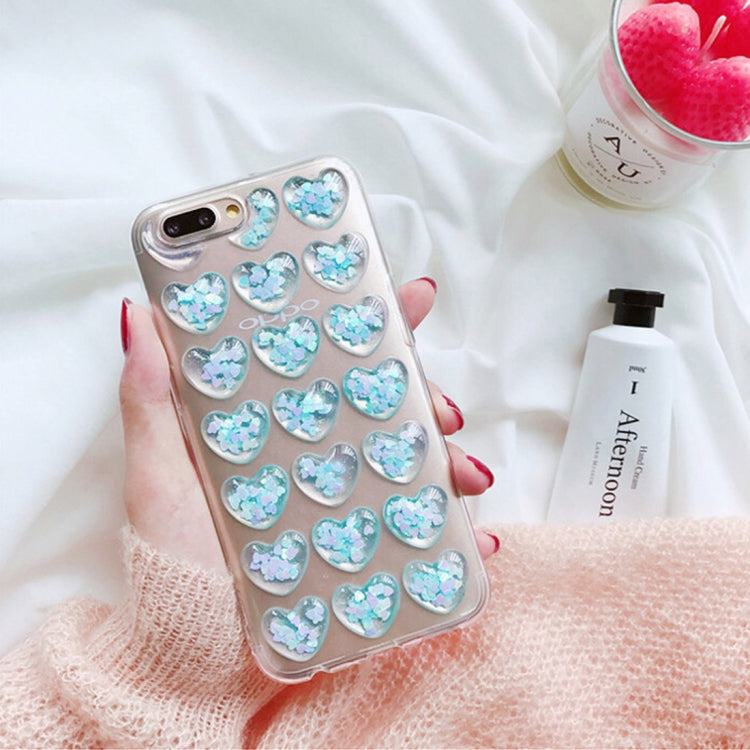 For iPhone 8 Plus & 7 Plus Fashion Shining Love Heart Pattern TPU Protective Back Cover Case