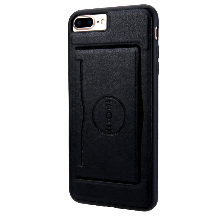 For iPhone 8 Plus & 7 Plus Retro Crazy Horse Texture PU Leather Case with Holder & Card Slots & Hidden Back Sheet Iron
