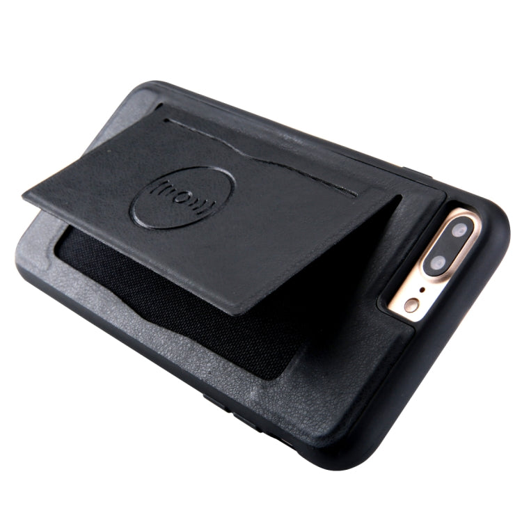 For iPhone 8 Plus & 7 Plus Retro Crazy Horse Texture PU Leather Case with Holder & Card Slots & Hidden Back Sheet Iron