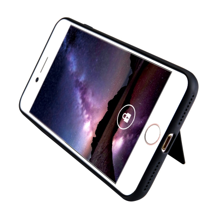 For iPhone 8 Plus & 7 Plus Retro Crazy Horse Texture PU Leather Case with Holder & Card Slots & Hidden Back Sheet Iron