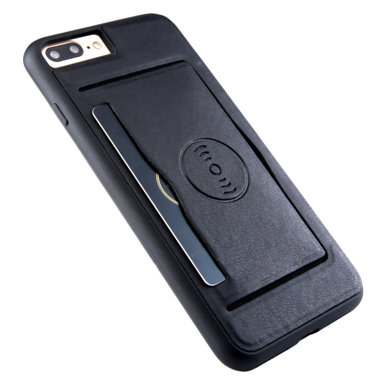 For iPhone 8 Plus & 7 Plus Retro Crazy Horse Texture PU Leather Case with Holder & Card Slots & Hidden Back Sheet Iron