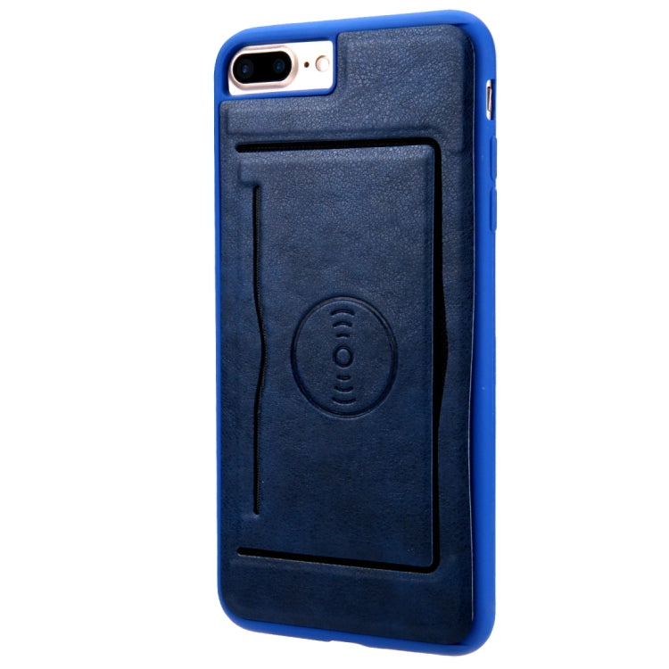 For iPhone 8 Plus & 7 Plus Retro Crazy Horse Texture PU Leather Case with Holder & Card Slots & Hidden Back Sheet Iron