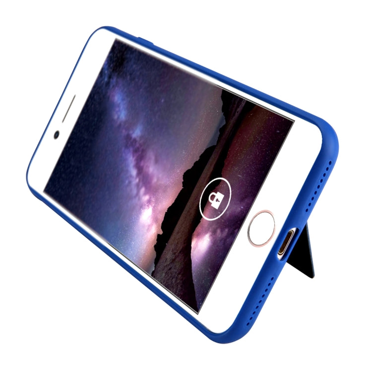 For iPhone 8 Plus & 7 Plus Retro Crazy Horse Texture PU Leather Case with Holder & Card Slots & Hidden Back Sheet Iron