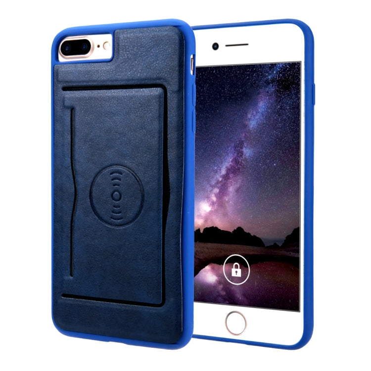 For iPhone 8 Plus & 7 Plus Retro Crazy Horse Texture PU Leather Case with Holder & Card Slots & Hidden Back Sheet Iron