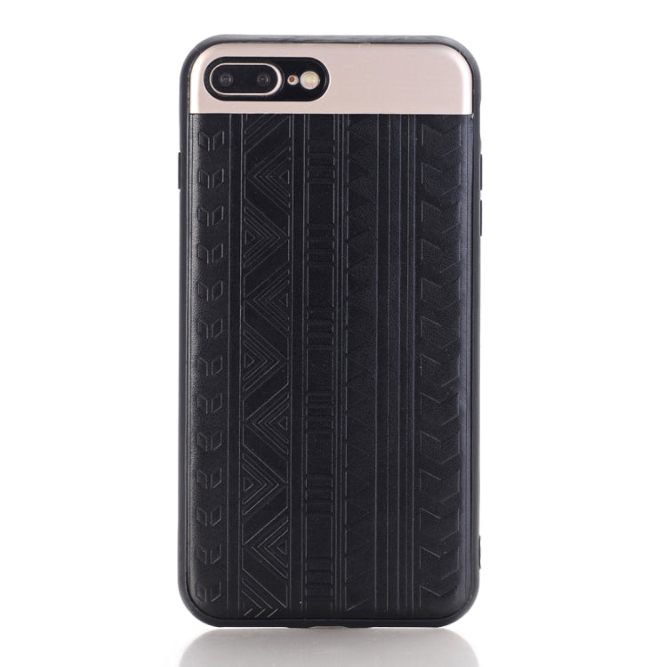 For iPhone 8 Plus & 7 Plus Tyre Track Pattern Protective Back Cover Case