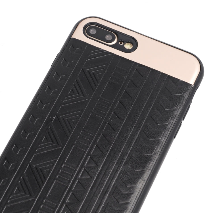 For iPhone 8 Plus & 7 Plus Tyre Track Pattern Protective Back Cover Case