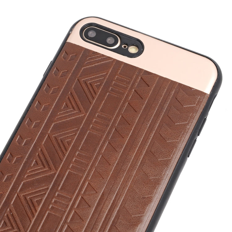 For iPhone 8 Plus & 7 Plus Tyre Track Pattern Protective Back Cover Case