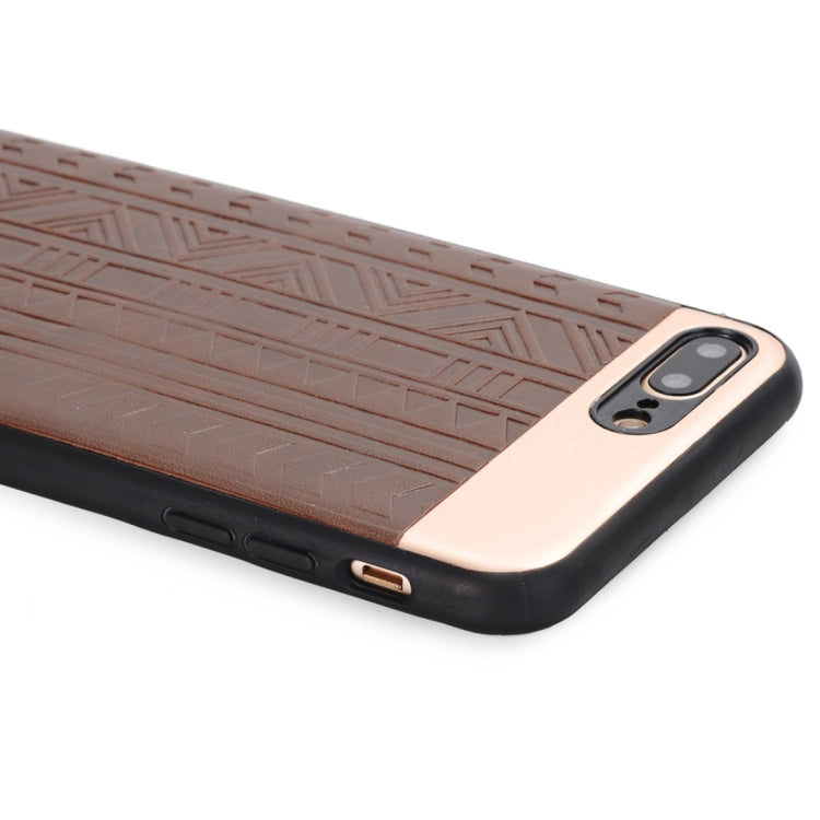 For iPhone 8 Plus & 7 Plus Tyre Track Pattern Protective Back Cover Case
