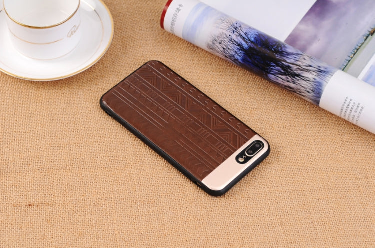 For iPhone 8 Plus & 7 Plus Tyre Track Pattern Protective Back Cover Case