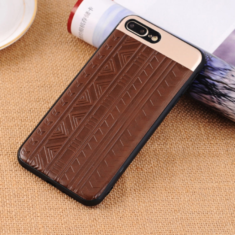For iPhone 8 Plus & 7 Plus Tyre Track Pattern Protective Back Cover Case