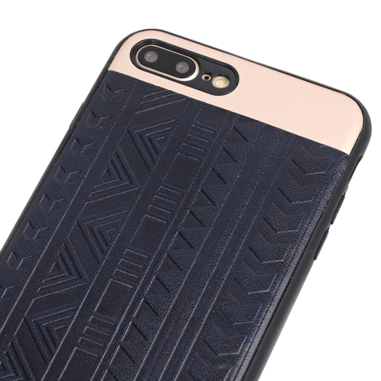 For iPhone 8 Plus & 7 Plus Tyre Track Pattern Protective Back Cover Case