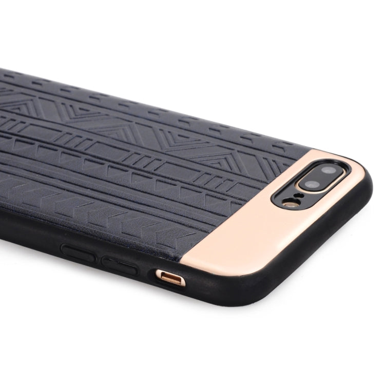 For iPhone 8 Plus & 7 Plus Tyre Track Pattern Protective Back Cover Case