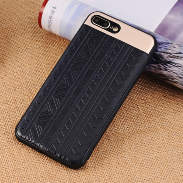For iPhone 8 Plus & 7 Plus Tyre Track Pattern Protective Back Cover Case